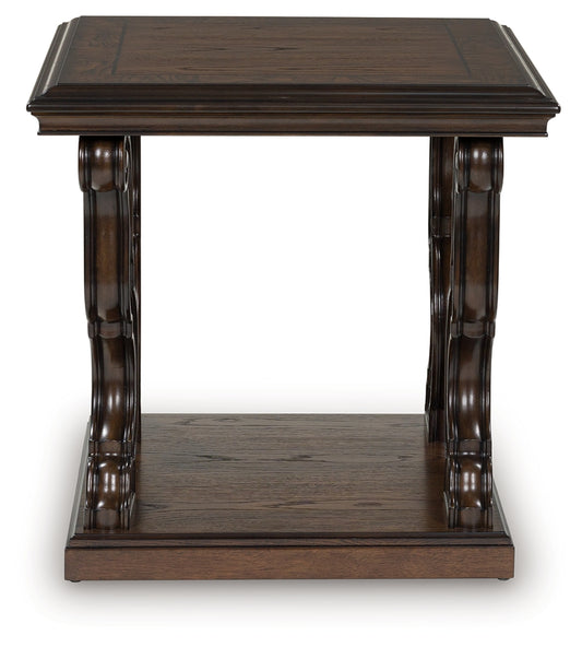Cape Furniture Outlet - Ashley Furniture - Maylee End Table - Rectangular End Table / Dark Brown - T617-3