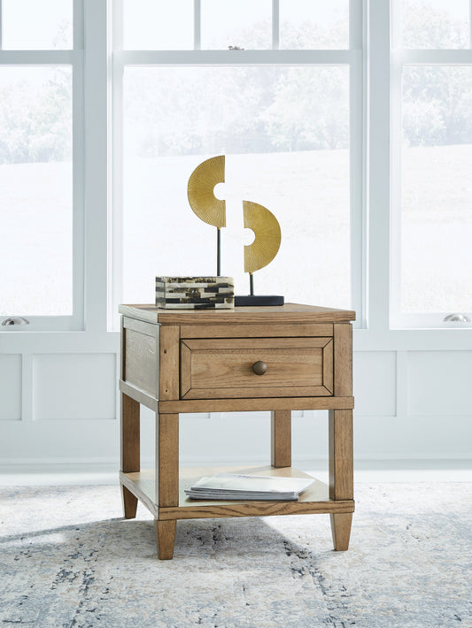 Cape Furniture Outlet - Ashley Furniture - Sharlance End Table - Rectangular End Table / Light Brown - T655-3