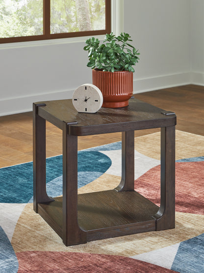 Cape Furniture Outlet - Ashley Furniture - Breckington End Table - Rectangular End Table / Dark Brown - T656-3