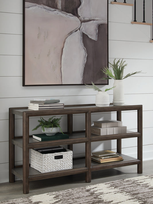 Cape Furniture Outlet - Ashley Furniture - Kallenny Sofa Table - Sofa Table / Brown/Gray - T669-4