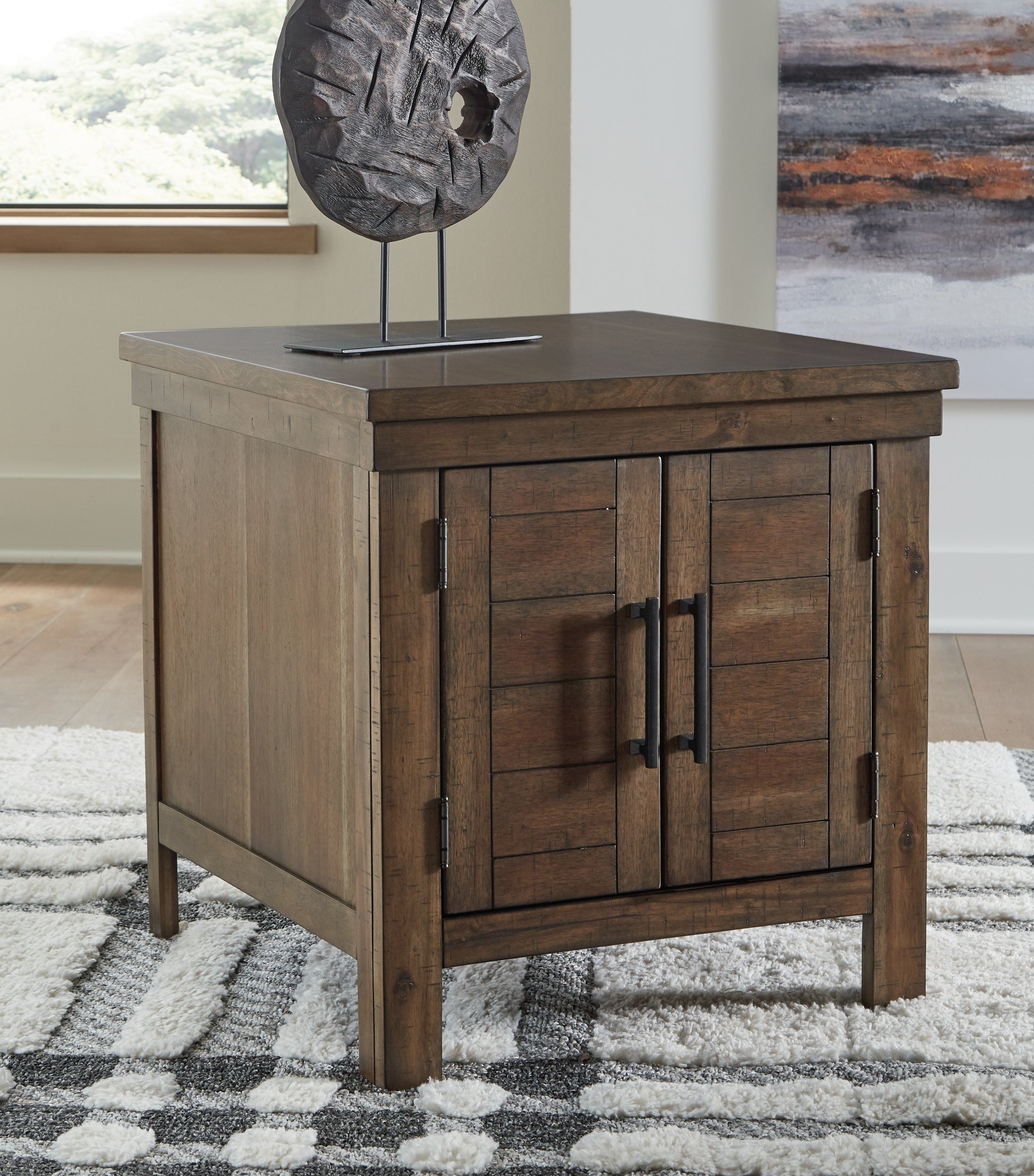 Cape Furniture Outlet - Ashley Furniture - Moriville End Table - Rectangular End Table / Grayish Brown - T731-3