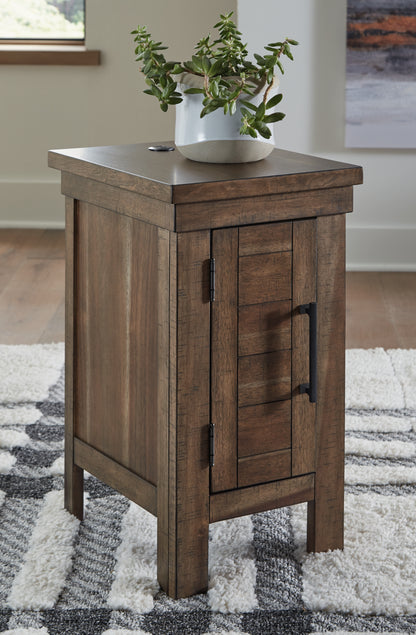 Cape Furniture Outlet - Ashley Furniture - Moriville Chairside End Table - Chair Side End Table / Grayish Brown - T731-7