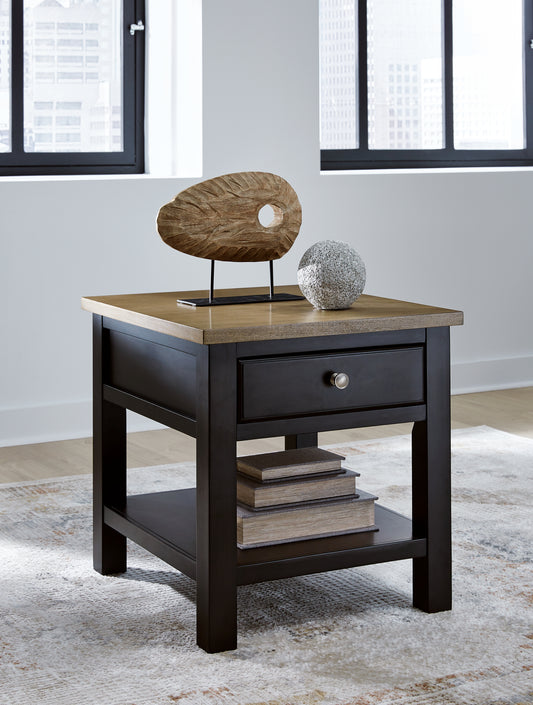 Cape Furniture Outlet - Ashley Furniture - Drazmine End Table - Rectangular End Table / Brown - T734-3