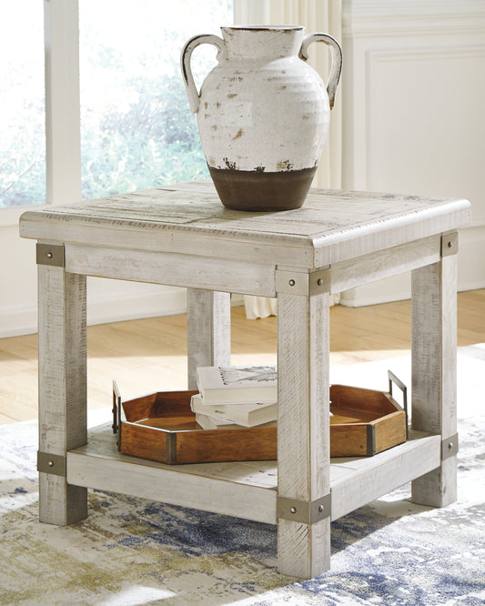 Cape Furniture Outlet - Ashley Furniture - Carynhurst End Table - Rectangular End Table / Whitewash - T929-3