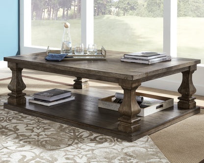 Cape Furniture Outlet - Ashley Furniture - Johnelle Coffee Table - Rectangular Cocktail Table / Gray - T776-1