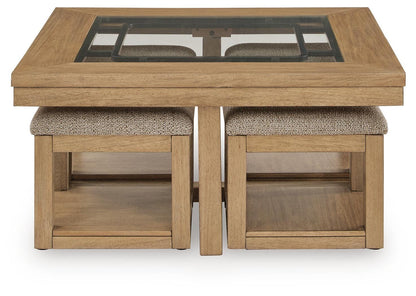 Wittenmyer Coffee Table with 4 Stools (Set of 5)