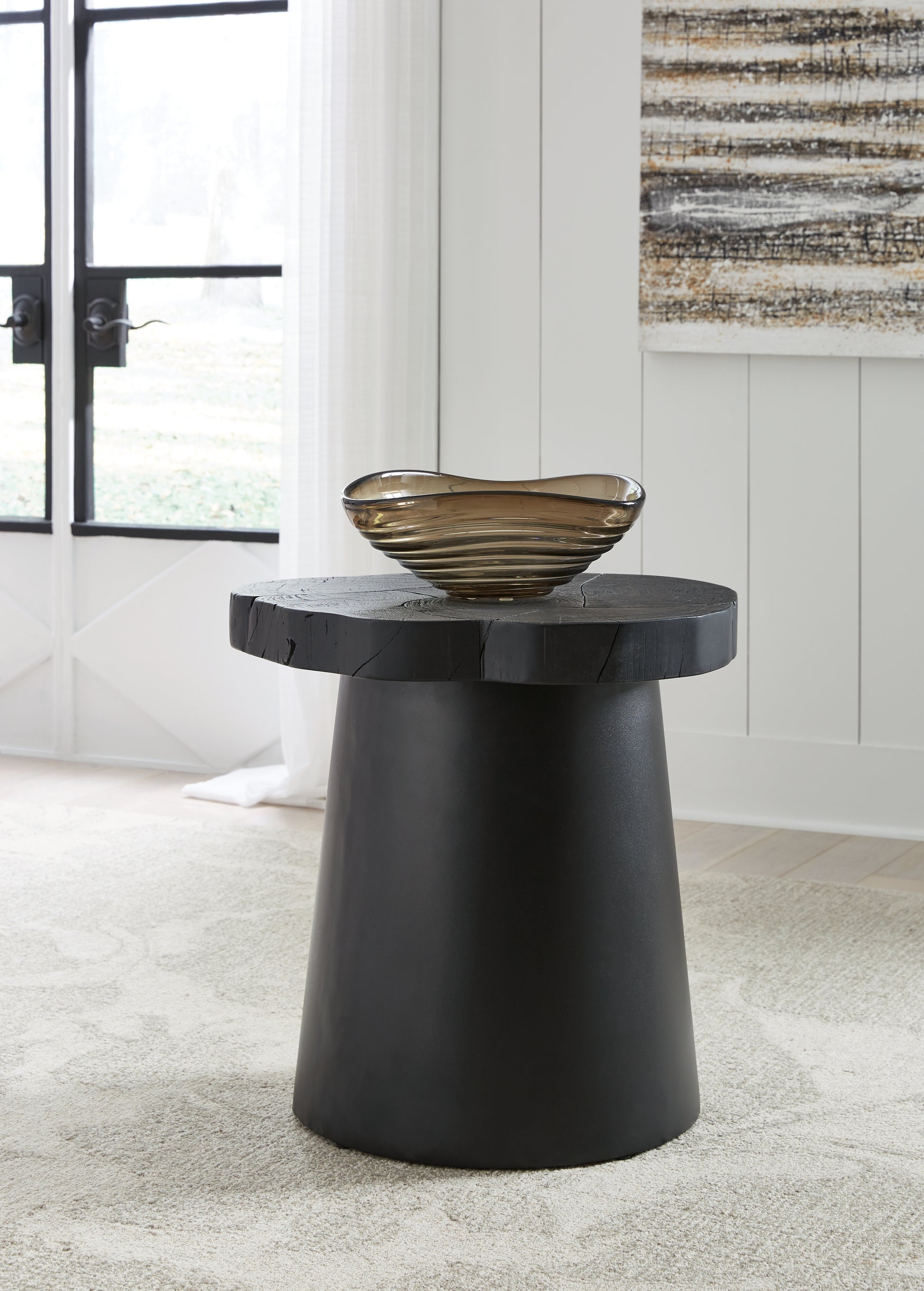 Cape Furniture Outlet - Ashley Furniture - Wimbell End Table - Round End Table / Black - T970-6