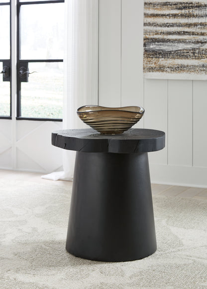 Cape Furniture Outlet - Ashley Furniture - Wimbell End Table - Round End Table / Black - T970-6