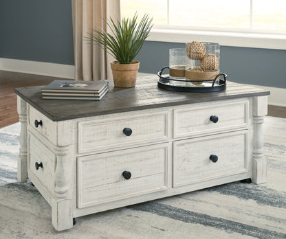 Cape Furniture Outlet - Ashley Furniture - Havalance Lift-Top Coffee Table - Lift Top Cocktail Table / White/Gray - T994-20