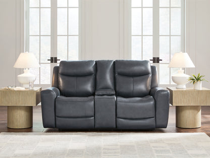 Cape Furniture Outlet - Ashley Furniture - Next Move Living Room - PWR REC Loveseat/CON/ADJ HDRST / Mahogany - PCU1210218