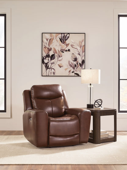 Cape Furniture Outlet - Ashley Furniture - Next Move Living Room - PWR Recliner/ADJ Headrest / Mahogany - PCU1210213