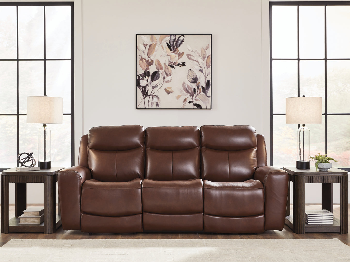Cape Furniture Outlet - Ashley Furniture - Next Move Living Room - PWR REC Sofa with ADJ Headrest / Mahogany - PCU1210215