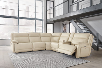 Cape Furniture Outlet - Ashley Furniture - Double Deal Sectional - 6-Piece Power Reclining Sectional / Almond - U13001S1