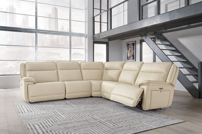 Cape Furniture Outlet - Ashley Furniture - Double Deal Sectional - 5-Piece Power Reclining Sectional / Almond - U13001S2