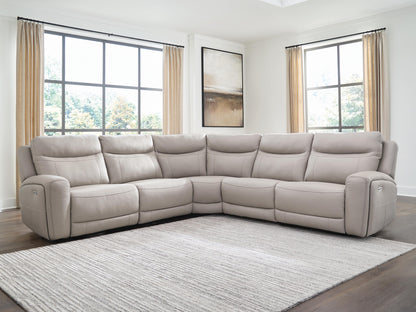 Cape Furniture Outlet - Ashley Furniture - Gravier Sectional - 5-Piece Power Reclining Sectional / Gray - U13300S4