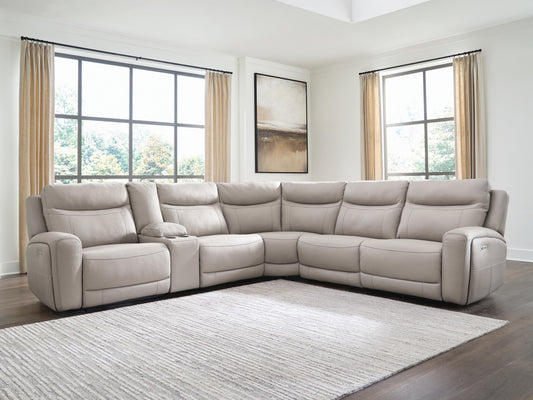 Cape Furniture Outlet - Ashley Furniture - Gravier Sectional - 6-Piece Power Reclining Sectional with Storage Console - U13300S5