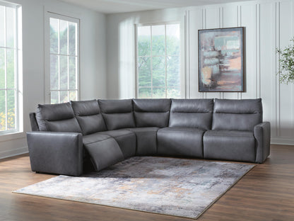 Cape Furniture Outlet - Ashley Furniture - ModZ Sectional - 5-Piece Power Reclining Sectional / Blue - U14001S6
