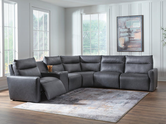 Cape Furniture Outlet - Ashley Furniture - ModZ Sectional - 6-Piece Power Reclining Sectional with Audio Console - U14001S9