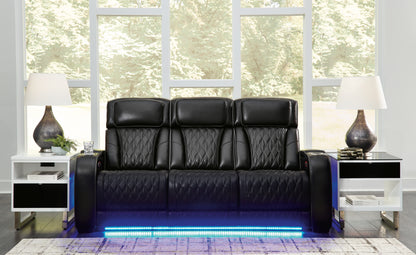 Cape Furniture Outlet - Ashley Furniture - Boyington Living Room - PWR REC Sofa with ADJ Headrest / Black - U2710615