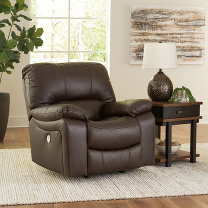 Cape Furniture Outlet - Ashley Furniture - Leesworth Living Room - Power Rocker Recliner / Dark Brown - U4380898