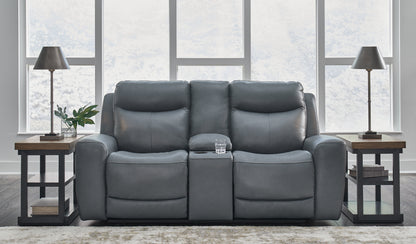 Cape Furniture Outlet - Ashley Furniture - Mindanao Living Room - PWR REC Loveseat/CON/ADJ HDRST / Steel - U5950418