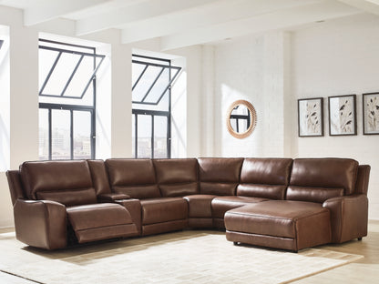 Cape Furniture Outlet - Ashley Furniture - DeepWakes Sectional - 6-Piece Power Reclining Sectional with Chaise / Canyon - PCU62607S6