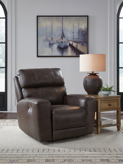Cape Furniture Outlet - Ashley Furniture - Crossplex Living Room - PWR Recliner/ADJ Headrest / Smoke - PCU6450613