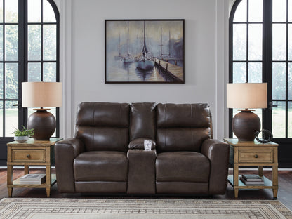 Cape Furniture Outlet - Ashley Furniture - Crossplex Living Room - PWR REC Loveseat/CON/ADJ HDRST / Smoke - PCU6450618