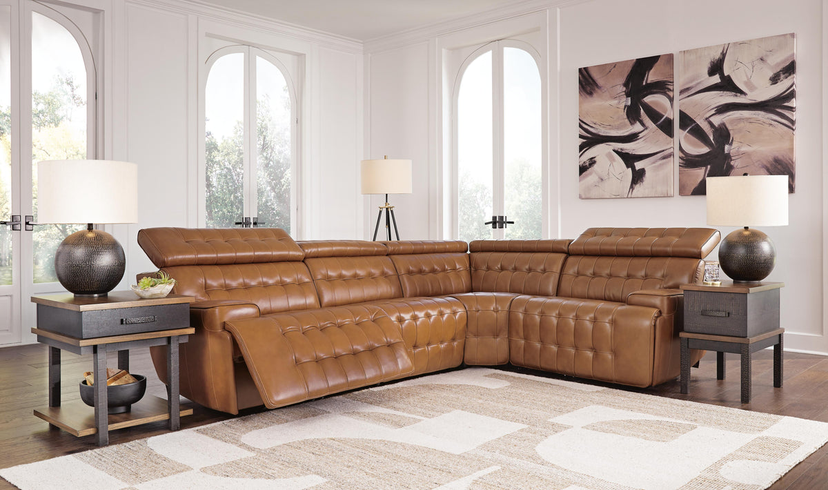 Cape Furniture Outlet - Ashley Furniture - Temmpton Sectional - 4-Piece Reclining Sectional / Chocolate - U92708S6