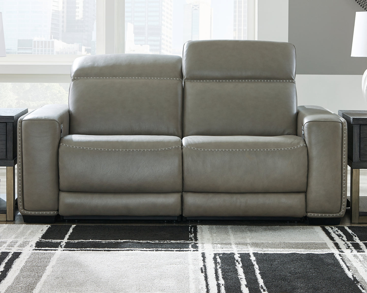 Cape Furniture Outlet - Ashley Furniture - Correze Sectional - 2-Piece Power Reclining Sectional / Gray - U94202S10