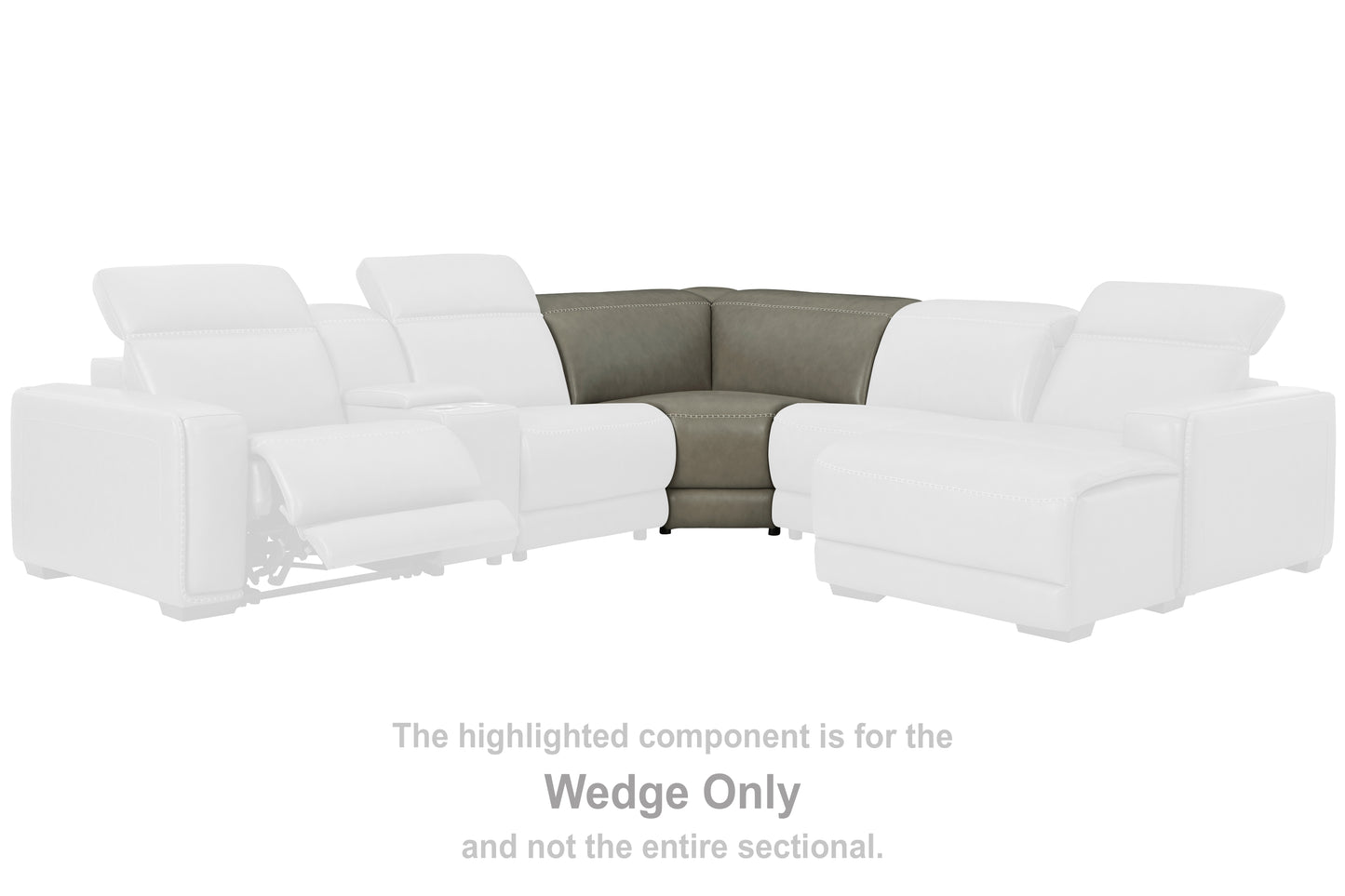 Cape Furniture Outlet - Ashley Furniture - Correze Sectional - Wedge / Gray - U9420277