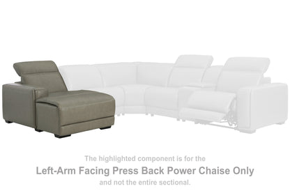Cape Furniture Outlet - Ashley Furniture - Correze Sectional - LAF PWR Reclining Back Chaise / Gray - U9420279