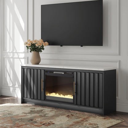 Cape Furniture Outlet - Ashley Furniture - Cadmori 63" TV Stand with Electric Fireplace - 63" TV Stand with Electric Fireplace - W2616W1