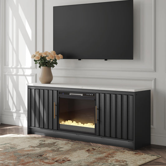 Cape Furniture Outlet - Ashley Furniture - Cadmori 63" TV Stand with Electric Fireplace - 63" TV Stand with Electric Fireplace - W2616W1