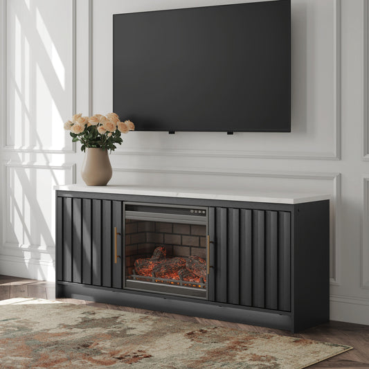 Cape Furniture Outlet - Ashley Furniture - Cadmori 63" TV Stand with Electric Fireplace - 63" TV Stand with Electric Fireplace - W2616W2