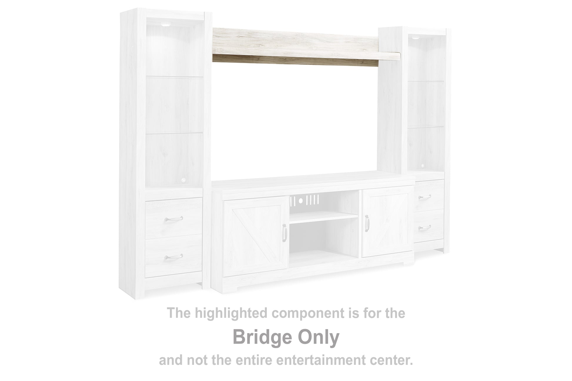 Cape Furniture Outlet - Ashley Furniture - Bellaby Entertainment Center - Pier / Whitewash - W331-24