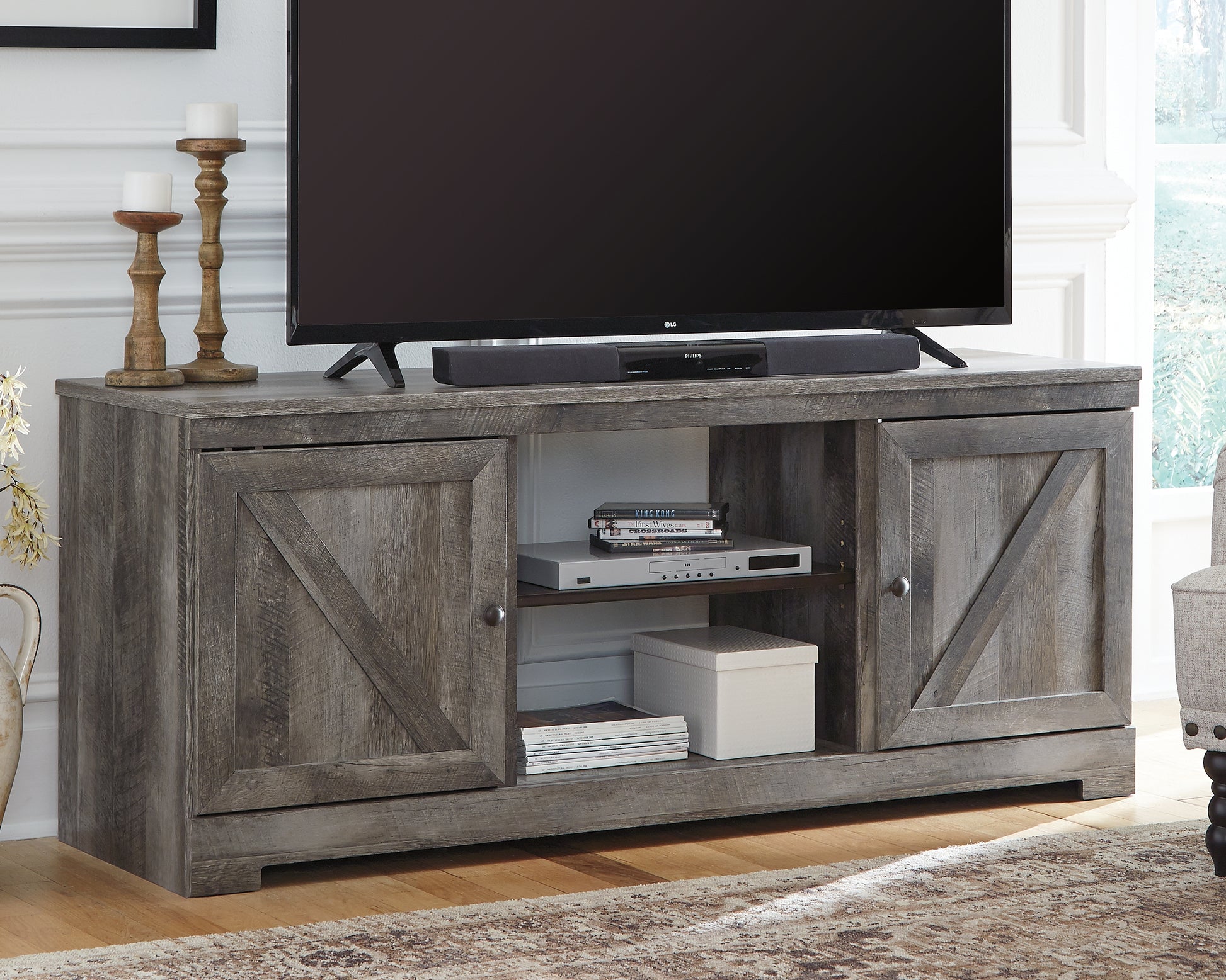 Cape Furniture Outlet - Ashley Furniture - Wynnlow TV Stand - 63" / Gray - W440-68