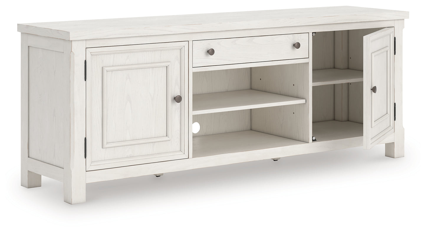 Cape Furniture Outlet - Ashley Furniture - Robbinsdale 72" TV Stand - 72" / Antique White - W742-68