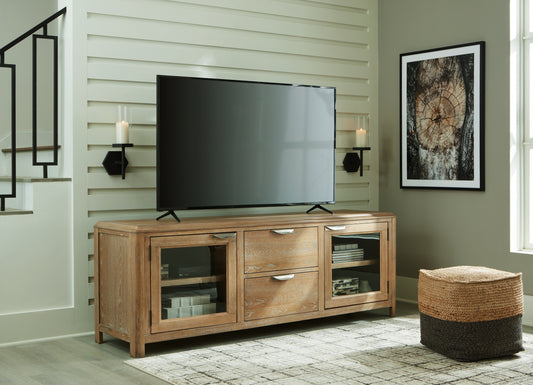 Cape Furniture Outlet - Ashley Furniture - Rencott 80" TV Stand - 80" / Light Brown - W781-68