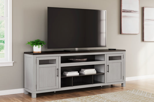 Cape Furniture Outlet - Ashley Furniture - Darborn 88" TV Stand - 88" / Gray/Brown - W796-68