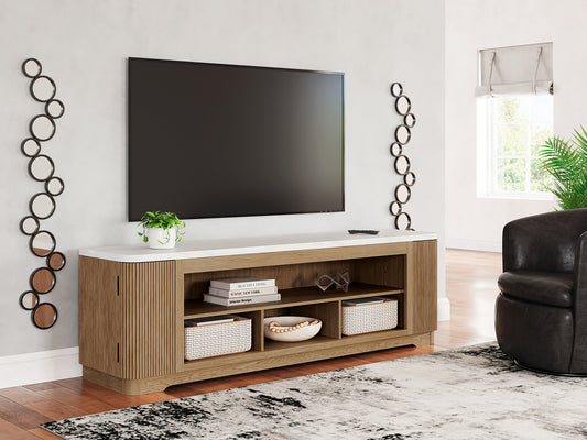 Cape Furniture Outlet - Ashley Furniture - Camdill 80" TV Stand - 80" / Light Brown - W808-68